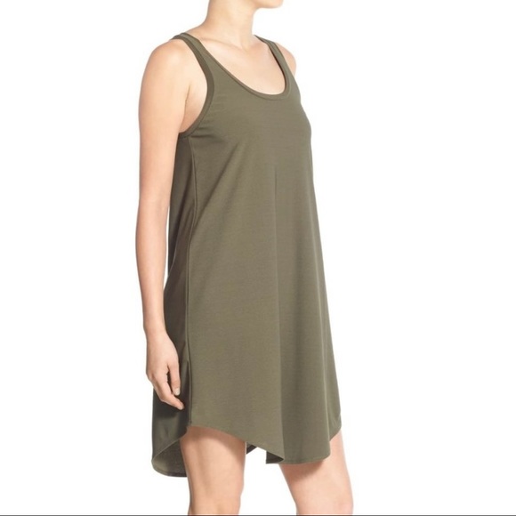 NWT Leith Racerback Green Shift Dress - M - Picture 2 of 7